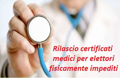 Immagine che raffigura Elezioni regionali del 12/13 febbraio 2023 - RILASCIO CERTIFICAZIONI MEDICHE 