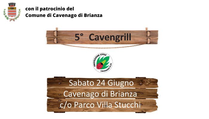 Quinta edizione di Cavengrill a cura della Protezione Civile presso il Giardino di Villa STucchi