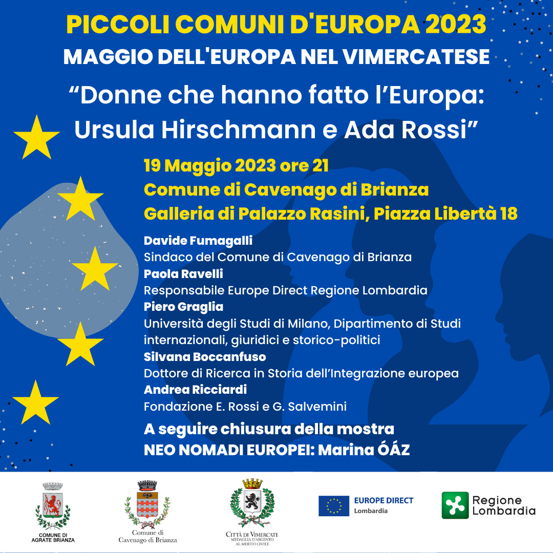 19 Maggio 2023 ore 21 Comune di Cavenago di Brianza Galleria di Palazzo Rasini, Piazza Libertà 18